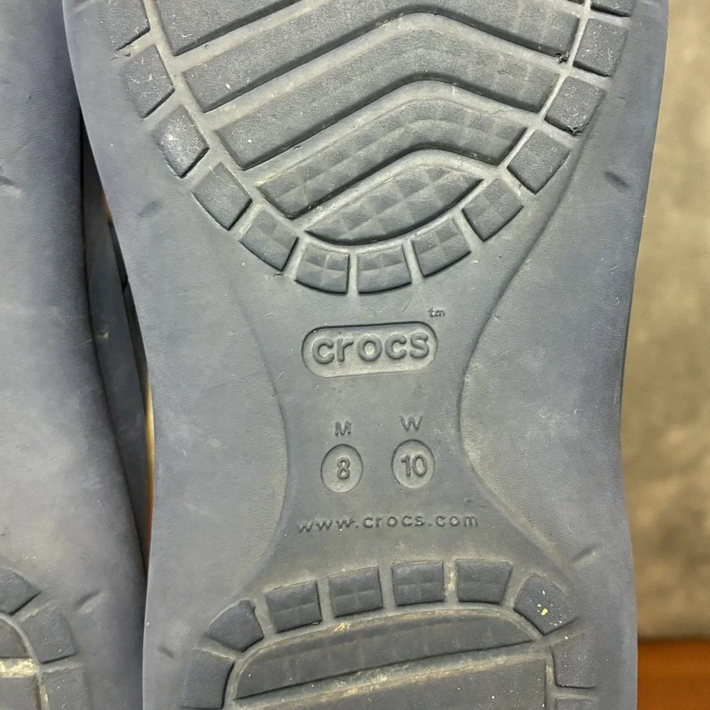 Crocs Unisex Modi Sport Flip Flops Mens 8 Womens 10 Sporty Comfort Navy Blue